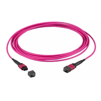 EFB Elektronik câble patch MTP femelle vers MTP femelle 12 fibres OM4, LSZH, Erika Violet, type A, 5m