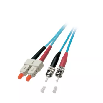 EFB Electronics jarretière duplex SC-ST 50/125 OM3 LSZH aqua 3,0mm 40m
