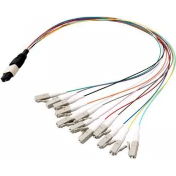 EFB Elektronik MTPM08LCOM3-0.4 câble fanout MTP vers LC, OM3, LSZH, aqua, 0,4m