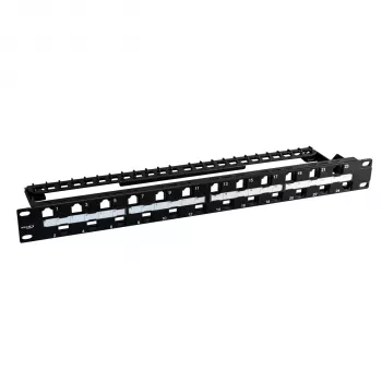 Panneau de distribution EFB Electronics 19 inch 1U 24 ports Offset ANEXT optimisé noir
