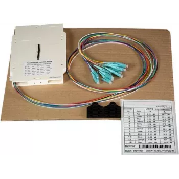 Cassette d'épissure préassemblée EFB avec pigtails LC codés par couleur OM5 12 fibres