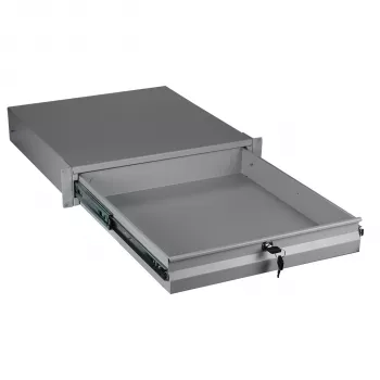 Tiroir verrouillable pour clavier et documents 19 inch 2U EFB Elektronik RAL 7035