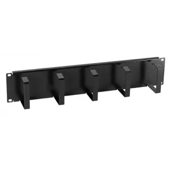 Panneau de gestion des câbles EFB Elektronik 699998NTS 19 inch 2U, 5 supports, acier, noir (RAL 9005)