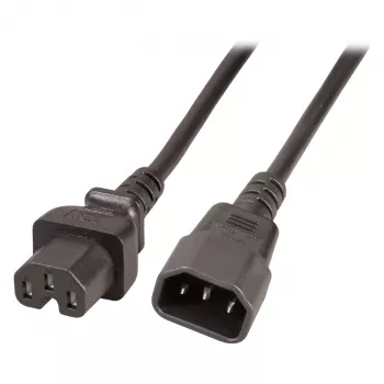 Câble de rallonge pour appareil chaud EFB Electronics C14 180° - C15 180° noir 3 m 3 x 1,00 mm² VDE (EK585.3V2)