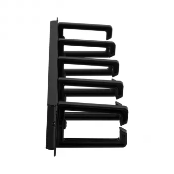 EFB ELEKTRONIK 19 inch 1U Cable Management Panel with 4 Pass-throughs and 5 Plastic Brackets, RAL 9005 Jet Black