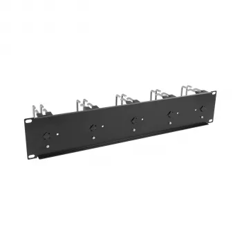 EFB 19 inch 2U Cable Management Panel with 5 x Metal Double Brackets 75 mm RAL9005 (699983TS.1)