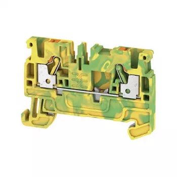 Weidmüller A2C 2.5 PE Borne de terre, vert/jaune, 2 connexions, 2,5 mm², PUSH IN