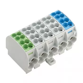 Bloc de distribution Weidmüller WPD 501 2X25/2X16 1XGN/3XGY/1XBL série W 1562140000