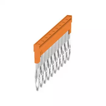 Connecteur transversal Weidmüller ZQV 2.5N/10, 10 pôles, 2,5 mm², orange, Wemid, V0, 48,7 mm, 20 pièces