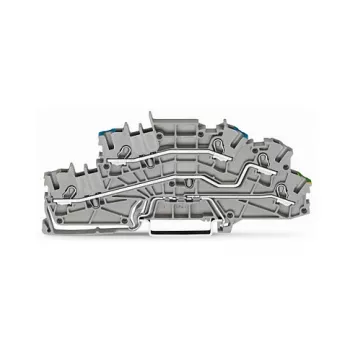WAGO 2003-6646 Borne d'installation multiniveau, N/L/PE, 2,5 mm², Push-in CAGE CLAMP, gris