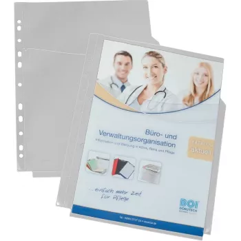 Eichner 10 pochettes de documents A4 transparentes lisses