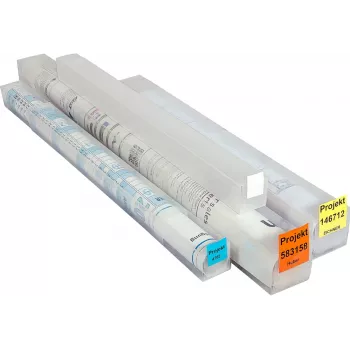 Eichner Tube de rangement de plans 4,5 cm transparent – tube de conservation de documents