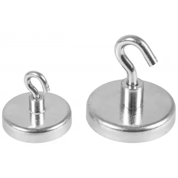 Crochet magnétique Eichner argent, métal Ø 3,6 x 1,7 cm, 5 pièces