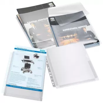 Chemises documentaires extensibles Eichner, lot de 10, A4 transparentes en polypropylène