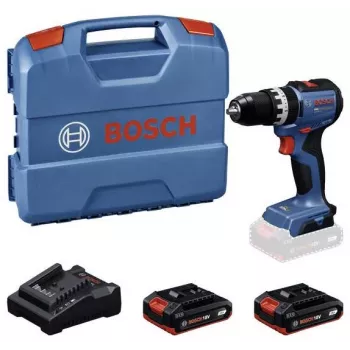 Perceuse-visseuse à percussion sans fil BOSCH Professional GSB 18V-52 avec 2 batteries 2,0 Ah, L-Case