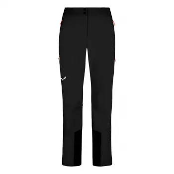 Pantalon de ski de randonnée Salewa Sella DST Black femme