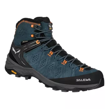 Chaussures de randonnée SALEWA Alp Trainer 2 Mid GTX - Dark Denim/Fluo Orange - UK 10 (EU 44,5)