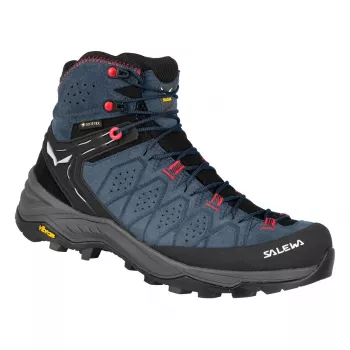 Chaussures de randonnée femme SALEWA Alp Trainer 2 Mid GTX - Java Blue/Fluo Coral - UK 4 (EU 36,5)