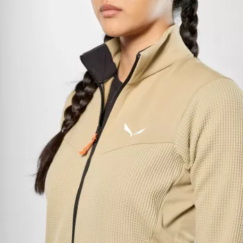 Veste Salewa Puez Waffle Hybrid PL - Femme - Quicksand - Taille S