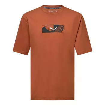 T-shirt Salewa Eagle Hybrid Loose, Coffee Brown, taille L