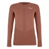 Sous-couche thermique Salewa Zebru Medium Warm AMR L/S Tee femme - Etruscan Red, taille S