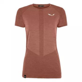 T-shirt Salewa Zebru Medium Warm Merino - Etruscan Red, taille M