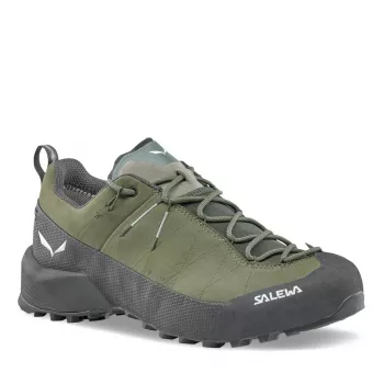 Chaussure d'approche Salewa Wildfire Leather 2 GTX - Faded Green/Black, EU 45