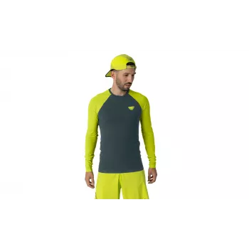 SALEWA Dynafit Ultra S-Tech L/S Tee - Ultra Yellow, taille L/XL