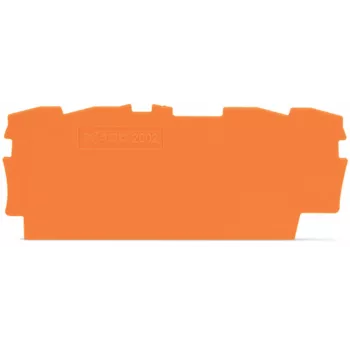 WAGO 2002-1492 End and Intermediate Plate, Orange, 0.8 mm Thickness