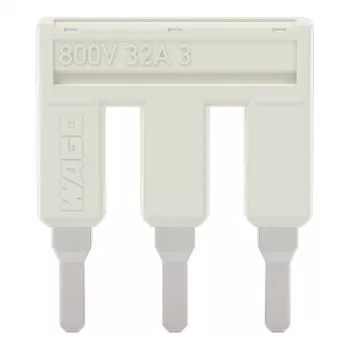 WAGO 2004-403 Jumper, 3-Way, Insulated, 32 A, Light Grey