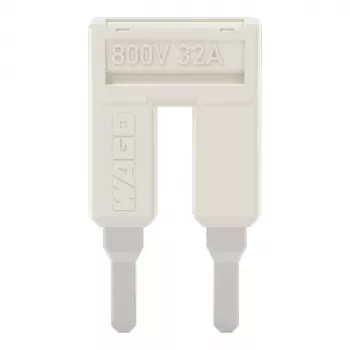 WAGO 2004-402 Push-in Jumper, 2-Way, Insulated, Light Grey