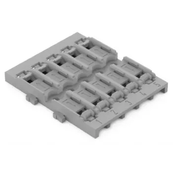 Adaptateur de montage WAGO 221-2525 pour connecteurs de raccordement série 221, lot de 5, gris