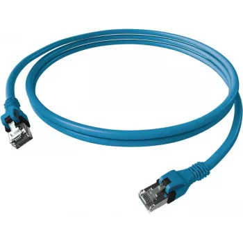 Câble patch EasyLan saCon DualBoot S/FTP Cat.6A bleu 5,0m