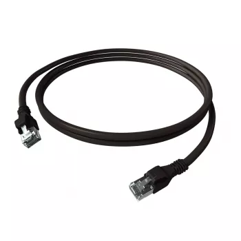Câble patch EasyLan saCon EasyLan DualBoot S/FTP noir 0,50 m Cat.6A - câble patch EasyLan DualBoot PushPull IP20 - Cat.6A (classe EA)