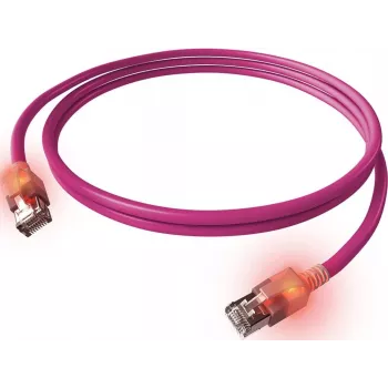 Câble patch LED EasyLan DualBoot RJ45 S/FTP Cat.6A (classe EA) - avec connecteur saCon - LSOH - violet - 7 m