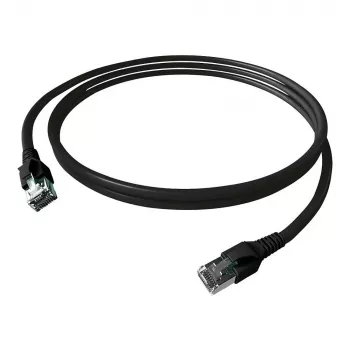 Câble patch EasyLan FlexBoot Cat.6A S/FTP, noir 1,50 m