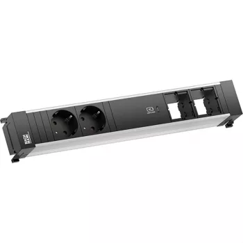 Bachmann POWER FRAME 2x prises Schuko 1x chargeur USB-C 2x emplacements CM 0,2 m GST18