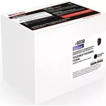 Cartouche de toner noire Edding EDD-6036 compatible avec Lexmark 70C2HK0