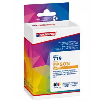 Lot de cartouches d'encre compatibles Edding remplaçant Epson 503XL T09R1 noir, cyan, magenta, jaune (lot de 4) haute capacité