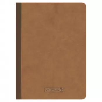 Carnet BRUNNEN FACT!plus A6 quadrillé 96 feuilles marron