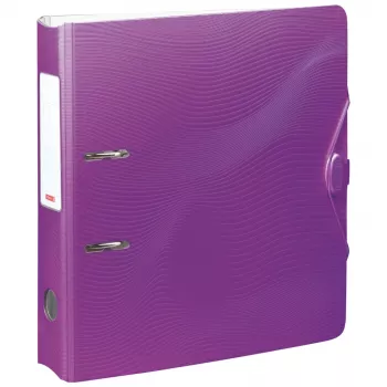 Classeur à levier BRUNNEN WAVE violet plastique 7,0 cm DIN A4