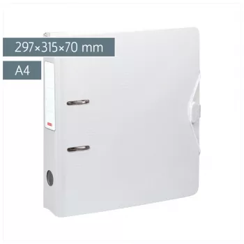 BRUNNEN WAVE Classeur à levier blanc plastique 7,0 cm DIN A4
