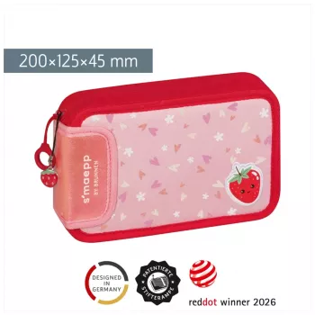 BRUNNEN trousse garnie s'maepp Fruity Love rose/rouge 16 pièces, 20,0 x 4,5 cm (1049120522)