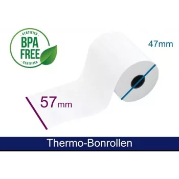 Rouleau de papier thermique ARTDEV 57x47x12 mm 25 m 48 g/m² préimprimé texte de prélèvement