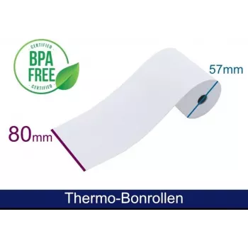 ARTDEV Thermal Paper Roll 80x57x12 mm White 55g 40m for T2