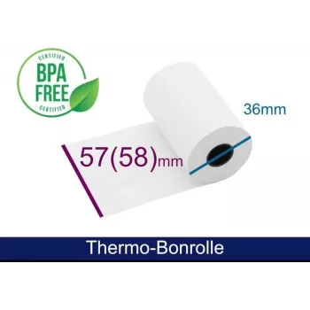 Rouleau thermique ARTDEV 57x36x12 mm blanc 15 m 48 g