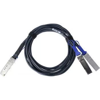 BlueLAN Câble breakout direct attach passif Mellanox MCP7H50-V01AR30 compatible 200GBASE-CR4 QSFP56 vers 2x100GBASE-CR2 QSFP56, 2 m, AWG26