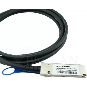 Câble breakout Direct Attach QSFP28 vers 4x SFP28 Q28-4S28-DAC-1M-QL-BL compatible Qlogic BlueOptics, 1m, passif, 100GBASE-CR4/25GBASE-CR, AWG26