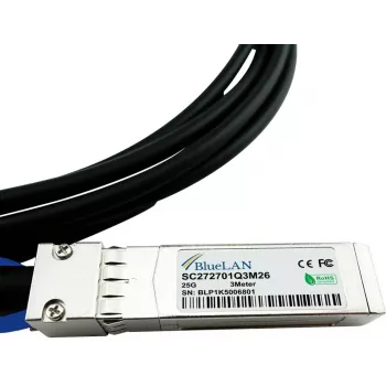 Câble DAC SFP28 BlueLAN BlueOptics compatible HPE R9F93A, 25G, 5 m