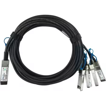 Câble Direct Attach Breakout passif BlueLAN 100GBASE-CR4 QSFP28 vers 4x25GBASE-CR SFP28 1 m AWG26 compatible BlueOptics HPE Q9S72A